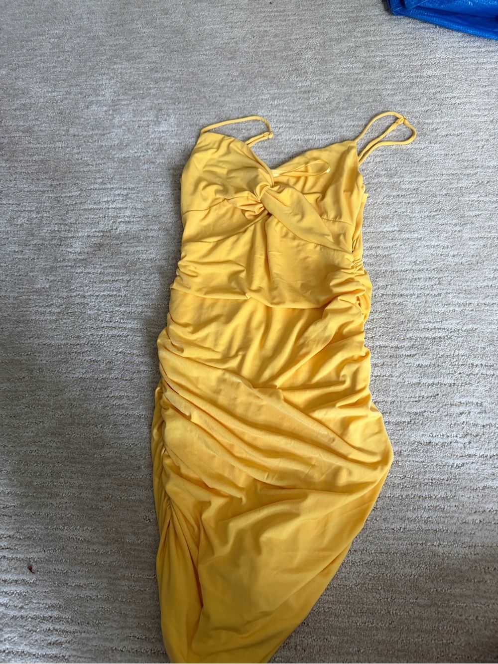 Hello Molly Yellow Satin Cami Dress